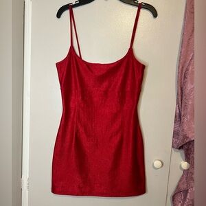 Red Spaghetti Strap Dress